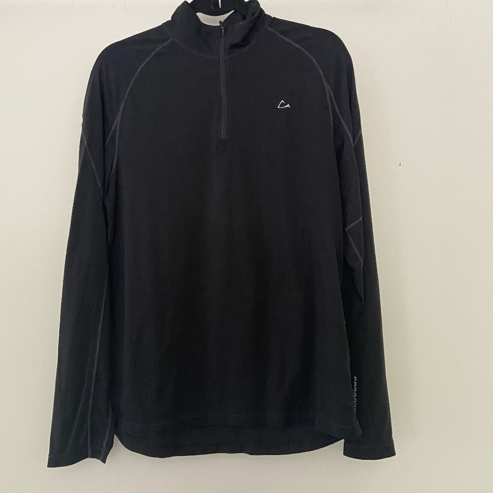 PARADOX Merino Blend Black DriRelease Fresh Guard 1/4 Zip Shirt Base Layer Sz M